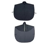 1 PC Reusable Wheelchair Waterproof Poncho Lightweight Tear-Resistant Raincoat with Hood Packable(Black)