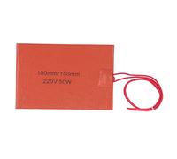 1 PC Silicone Heater Mat, Icstation Rubber Heating Mat 220V 50W Electric Blanket Flexible Mat Constant Temperature 200℃ Max 100X150mm