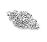 1 Pc Silver Brooches, Vintage Crown Shape Rhinestone Brooch, Brooches For Women Uk, Modesty Pins, Fashion Anti-Exposure Pins For Wedding Dress Scarf Hat Valentine Romantic Gift To Women Men(62x30mm)