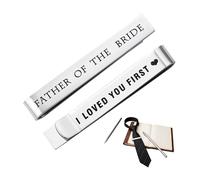 1 Pc Silver Tie Clip Father Of The Bride Gifts Dad Gift From Bride Wedding Tie Clip Gift For Dad I Love You First Gifts For Wedding Day