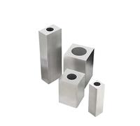 1-PC Square Outside Round Inside Aluminum Tube - 6061 AL Profile With External Square Internal Round Design(24cm 1Pc,22x22mm D8mm)