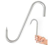 1 Pc Stainless Steel Meat Hooks Heavy Duty Meat Hooks Ultra-coarse Butcher Hooks S-Shaped Meat Hooks for Hanging Beef Ribs Chicken, 12 MM Diameter Butchering Equipment