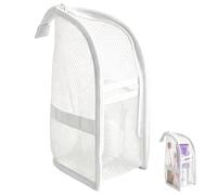1 Pc Standing Wash Bag Travel Portable Lightweight Storage Pouch, Gift for Women Men Frequent Toiletries Bag, Hotel Vacation Camping Essential (White)
