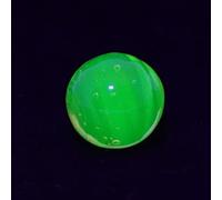 1 pc Urânium Round Glass Sphere Marble Without Hole, Glass, Czech Republic - 20 mm