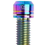 1 PC Various Color M6 X10 12 14 17 19 25 30 35 40 55mm GR5 Titanium Alloy T30 Cap Head With Washer Bolt Screw For Bike DIY(M6x17mm,Green)