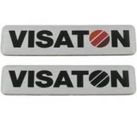 1 pc. Visaton Speaker Label Aluminum with Silver/Black. Self-adhesive. 50 x 13 S