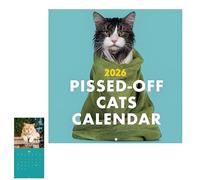 1 PC Wall Calendar 2026 Funny Wall Calendars, 2026 Calendars Office Gifts for Women, Angry Cat Calendar Humorous Monthly Plan, Suitable Home Office Decoration and Birthday Gifts for Cat Enthusiasts