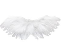 1 Pc White Mini Black and White Angel Feather Wings Doll Feather Wings Photography Props with Elastic Straps for DIY Crafts Clothes Sewing Decoration Supplies (White)