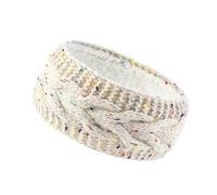 1 Pc Women's Cable Winter Knitted Headbands, With Plush Lining Chunky Ear Warmers Suitable For Daily Wear And Sport(Beige)