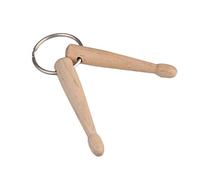 1 Pc Wooden Mini Drum Sticks Keychain Drumsticks Key Fob Ring