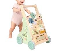 - 1*Pc Wooden Walker, Adjustable Smooth Cute Handle Quiet Toy, Kid Push Toy | Early Steps for Learning Practice Walking Boys Girls Indoor Play Area Home School Classroom