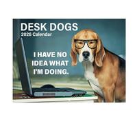 1 Pc Working Dog Wall Calendar 2026, 2026 Calendar Wall Funny Home Office Calendars for Dog Lovers Cute Monthly Calendars Monthly Planner Creative Planning To-do List Planning
