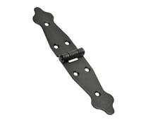 1 Pc x 100+100 mm Backflap Hinge Black, Steel Back Flap Hinges, Weather Resistant, Rust Proof Powder Coating, Strap Hinges Ideal for Indoor or Outdoor Use On Gates, Sheds, Gazebos, Wardrobes, Chests