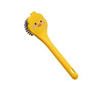 1 PcLittle Yellow Duck Pot Brush Long Handle Kitchen Brush Dishwasher Cleaning Brush Sink Cooktop Countertop Stain Remover Brush