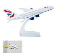 1 PCS 1/400 Scale Plane Model, A380 Model Plane, British Airways Planes Diecast Metal Airplane with Stand, Alloy Aircraft Toy Planes for Kids Aviation Enthusiasts, Collectible Display Decoration Gift