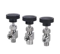 1 PCS 1/8" 1/4" 3/8" 1/2" Male/Female Needle Valve OD6 8 10mm Pipe Stainless Steel 304 90 Degree Right Angle Flow Control(1/8",90 Degree_F-M)