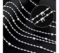 1 Pcs 10 Meter 100 clips Vertical Blind Bottom Chain for 3.5 Inch/ 89mm Slats, Durable BlindChain, Vertical Blinds Repair Parts, Ideal for Home & Commercial Blind Repair