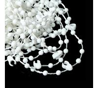 1 Pcs 10 Meter 100 clips Vertical Blind Bottom Chain, Vertical BlindChain, Louver Bottom Chain, Vertical Blinds Repair Parts Suitable for 3.5 Inch/ 89mm Blind Bottom Chain Slats (10Meter Long,White)