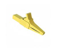 1 PCS 1000V 32A Insulated Crocodile Clips Heavy Duty Alligator Clips with 4mm Banana Plugs for Multimeter Testing(Yellow)