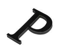 1 Pcs 10cm Black 26 English Letters Wall Sticker 3D Mirror Acrylic Decals Self-Adhesive Decor Art Mural Home Party(P)