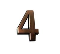 1 Pcs 10cm Bronze Digital Hotel Door Number Plate For Room Electroplated Wire Drawing Spot Adhesive Backing(Champagne)