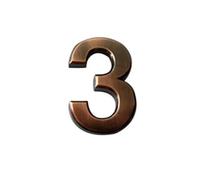 1 Pcs 10cm Bronze Digital Hotel Door Number Plate For Room Electroplated Wire Drawing Spot Adhesive Backing(SKY BLUE)