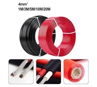 1 Pcs 12 For AWG Solar PV Cable Wire with PV Connector for Reliable Outdoor Energy Solutions (Red)