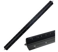 1 Pcs 12 Inch Meter Ruler Architectural Scale Ruler, Aluminum Triangular Scale Rulers Ideal for Architects, Draftsmen