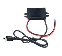 1 Pcs 12V24V to 5V 3A 15W Step Down Buck Converter Car Male Female USB DC DC Power Supply Module for Mini USB Micro USB Adapter(Dual Female USB)