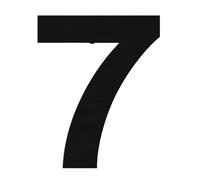 1 Pcs 15/20/25/30cm Stainless Steel Silver House Number Address Sign 0-9 Outdoor Numbers Home Numeros(Black No.7,30cm)