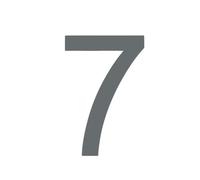 1 Pcs 15cm/20cm Stainless Steel Floating Door Numbers Metal Doorplates Outdoor Gate 6in/8in Large House Number Signs Address Plates(Number 7,20CM)