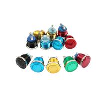 1 PCS 19mm Metal Momentary Push Button Switch 1NO Auto Reset Press Button Screw Terminal Flat Round(50R,Ball Head)