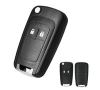 1 PCS 2 Buttons Car Key Fob Case Remote Control Replacements,Remote Control Car Key Shell Case Fob Cover Flip Folding Replacement Compatible with Opel, Chevrolet, Buick, Mokka, Cruze etc models(black)