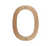 1 Pcs 20cm 8 Inch 0-9 Letters Big Floating House Number Relief Numbers Address Sign Modern Door Plates Home Yard Outdoor Numeros(Gold-0)