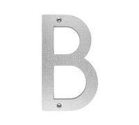 1 Pcs 20cm 8 Inch 0-9 Letters Big Floating House Number Relief Numbers Address Sign Modern Door Plates Home Yard Outdoor Numeros(Silver-B)