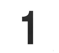 1 Pcs 20cm (8 Inch) Self-Adhesive Stainless Steel House Numbers(Black 1)