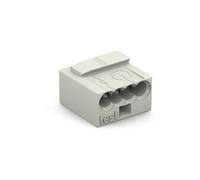 Wago Micro Push Wire Connector 4-Conductor Terminal Block Light Grey - 243-304