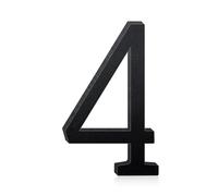 1 Pcs 3-10inch Inch Floating Aluminum House Numbers Modern Metal Address Letters For Outside(4,3inch)
