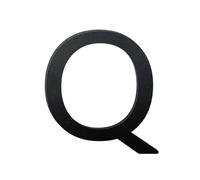 1 Pcs 3/4 inch Black Aluminum Letters Floating House Address Numbers For Outside Modern Metal Door Hous(Q,4inch)
