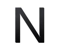 1 Pcs 3/4 inch Black Aluminum Letters Floating House Address Numbers For Outside Modern Metal Door Hous(0,4inch)