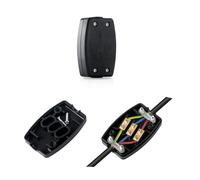 1 Pcs 3 Terminal Electrical Junction Box 13A 250V Flex Connector For Indoor And 0utdoor Lighting Power supply (Black)