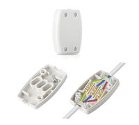 1 Pcs 3 Terminal Electrical Junction Box 13A 250V Flex Connector For Indoor Lighting Power supply (White）