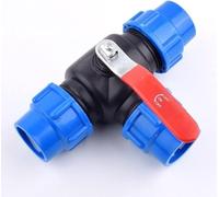 1 Pcs 3-Way Ball Valve Quick Connector for PVC PE Water Pipe - Durable Agricultural Irrigation Solution(25mm)