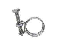1 PCS 304 Stainless Steel 2mm 3mm Wire Diameter clamp Clamp Spring Double Steel Wire Throat clamp Fitting Clip(32-36 mm)