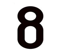 1 Pcs 3D Acrylic House Number 26 English Letter Digits Floating Exterior Plate Art Wall Sticker Mailbox Room Door Decor(8,10cm)