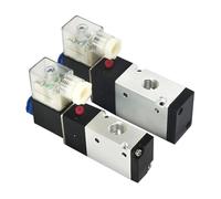 1 pcs 3V210-08 3V210-08-NO 3V310-10-NC 3V310-10-NO 3 Way Normally Open Close Air Valves Pneumatic Solenoid Valve(3V210-08-NO 4mm,AC110V)