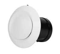 1 Pcs 4"/100mm Adjustable Round Ceiling Vent,Closeable Ceiling Vent Indoor Vent Covers,Plastic Air Vent Diffuser with Fixing Ring for Bathroom Office Kitchen and Ventilation Systems