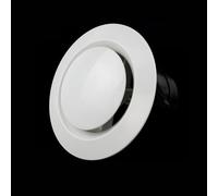 1 Pcs 4"/100mm Round Ceiling Vent,Round Indoor Vent Covers for Walls,Adjustable Plastic Air Vent Diffuser with Fixing Ring for Bathroom Office Kitchen and Ventilation Systems