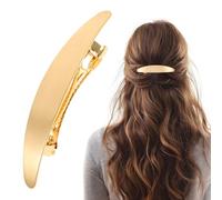 1 PCS 4.13 Inches French Clip Gold Oval Hair Barrette French Metal Oval Hair Barrettes for Women Vintage Gold Wedding Prom Formal Hairs Accessories for Women Girls Long Hairs