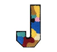1 PCS 4.5" Camouflage Iron On Chenille Letter Patch - Alphabet Patches for Clothing, Jackets, Backpacks, Hats for Personalized Decor, Custom Name, and Crafts. (J)
